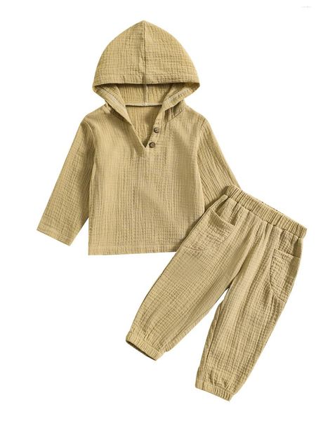 Set di abbigliamento bambina a 2 pezzi simpatici floreali a maniche lunghe con cappuccio e pantaloni elastici per un outfit autunnale per bambini