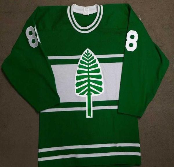 Dartmouth College Vintage Hockey Jersey Large Green Pine Stickerei genannt eine beliebige Nummer und Hemdname9202010