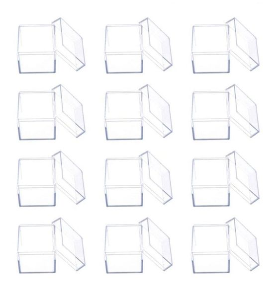 Подарочная упаковка 12шт прозрачные акриловые квадратные кубические конфеты для коробки для угощения для свадебной вечеринки для детского душа Favors упаковка CaseGift8495539