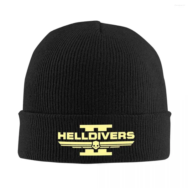 Berets Helldivers Videospiel gestrickt Hut Beanie Herbst Winter Hüte warme Street Cap Männer Frauen Geschenke