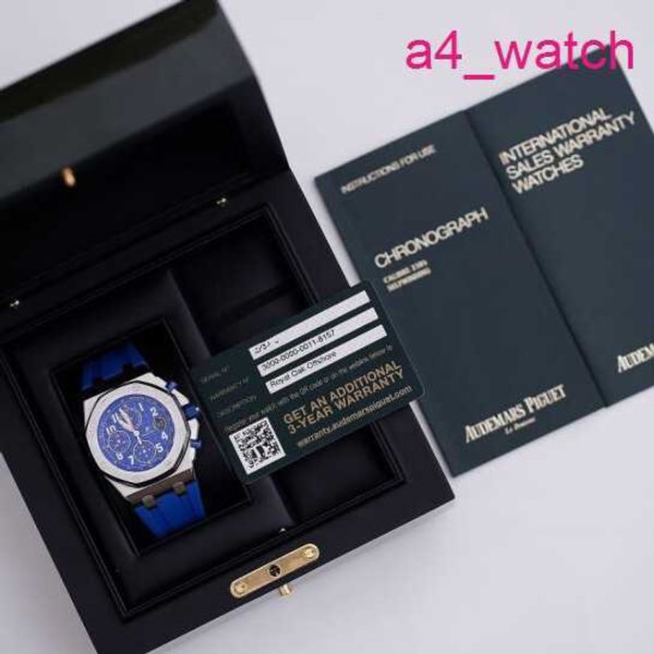 AP MACHINARY PULHO VISTO AZUL ELF ROYAL OAK OFFSHORE 26470ST MENS VISTA PRECISÃO AÇO AZO AZUL FACA AUTOMÁTICA SWISS SWISS Famous Luxury Sports Watch