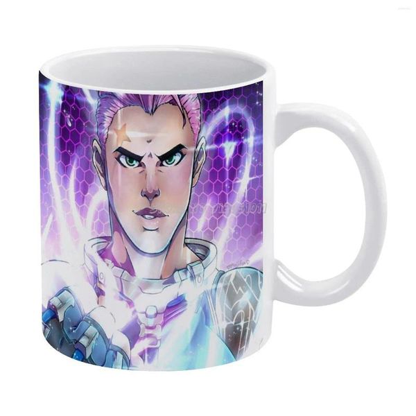 Canecas gravitacionais caneca branca Cerâmica Creative Shooter em primeira pessoa FPS videogame Woman Womens Sparkly