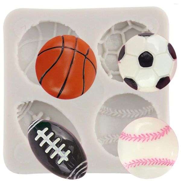 Moldes de cozimento Baseball Basketball Silicone Molds