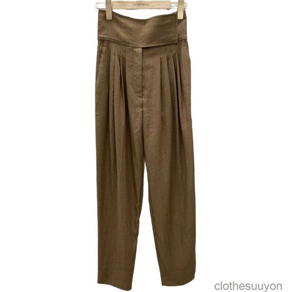 Roupas de grife de buurberllyes de ponta com logotipo de marca Camel Linen calças casuais calças finas de verão calça de alta qualidade designers de alta qualidade roupas roupas