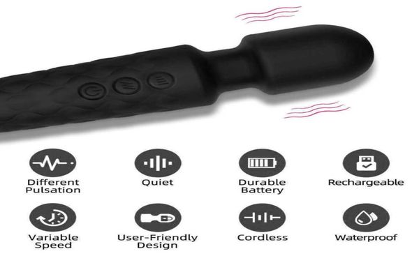 L12 Masaj Seks Oyuncak 20 Hızlı Mini Güçlü Vibratör Kadınlar için G Spot AV Magic As değeri klitoris Stimülatör Dildo Titreşimli Yetişkin Coup8316525