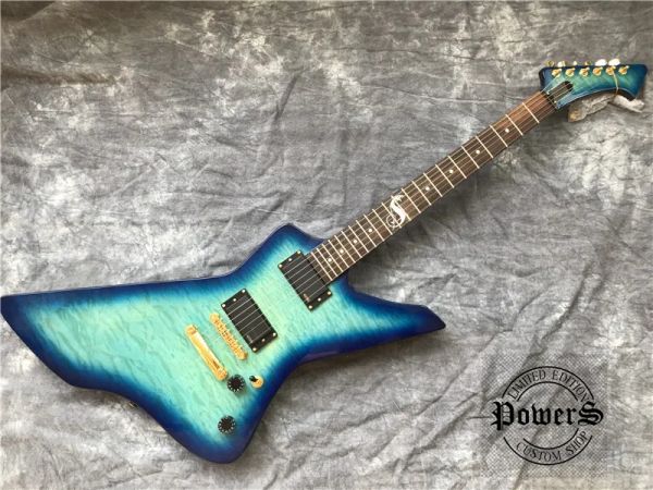 Chitarra di alta qualità chitarra speciale chitarra 2ts acero flame top tastiera serpente a mosaico chitarra