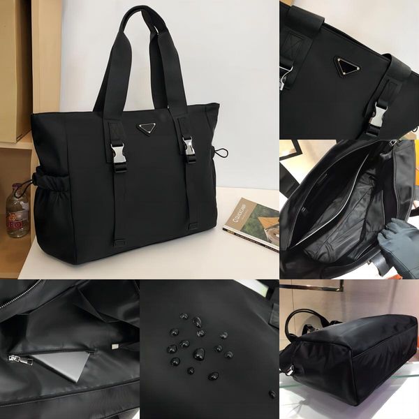 Tote Çanta Büyük Siyah Erkek Çanta Omuz Çantaları Büyük Boy Bagaj Çanta Naylon Crossbody Çanta Kadın Seyahat Müşterisi Bilgisayar Bilgisayar Çantası Duffle Bag