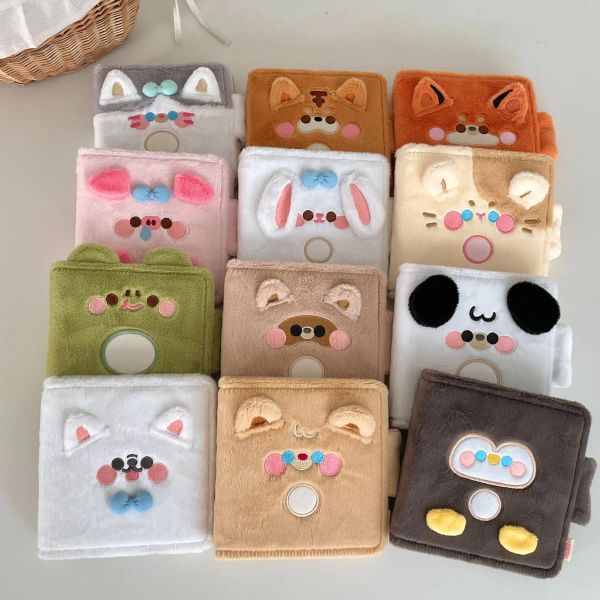 Ноутбуки A7 Photocard Holder Original Animal Plush Notebbook Card Альбом 20 листов Idol Small Card Star Storage Альбом канцелярии