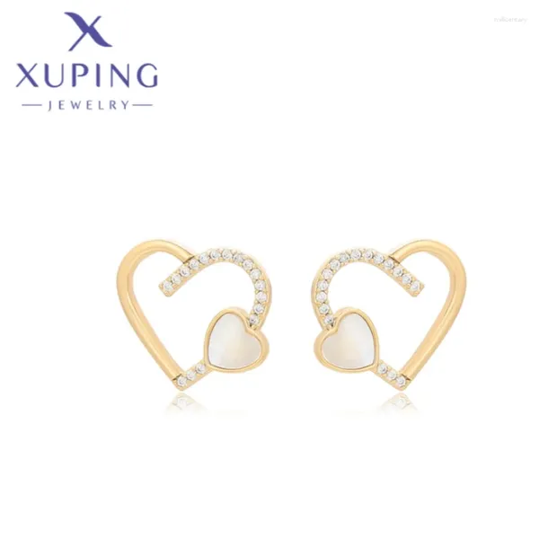 Dangle Ohrringe Xuping Jewelry Mode Elegante Herz Form Gold Farbe für Frauen Pretty Temperament Wish Wish Geschenke S00112550