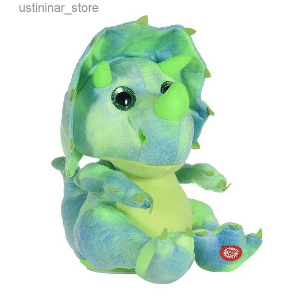 Simulazione di peluche imbottite simulazione cartone animato bambola elettrica bambola elettrica peluche Impara a parlare di regalo per bambini bambola di dinosauri L47