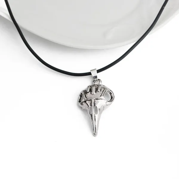 Anhänger Halsketten Vintage Vogelschädel Raven Bellatrix Krähen Lestrang Halskette Cosplay Schmuck Gothic Style für Männer Frauen Geschenke Großhandel Großhandel