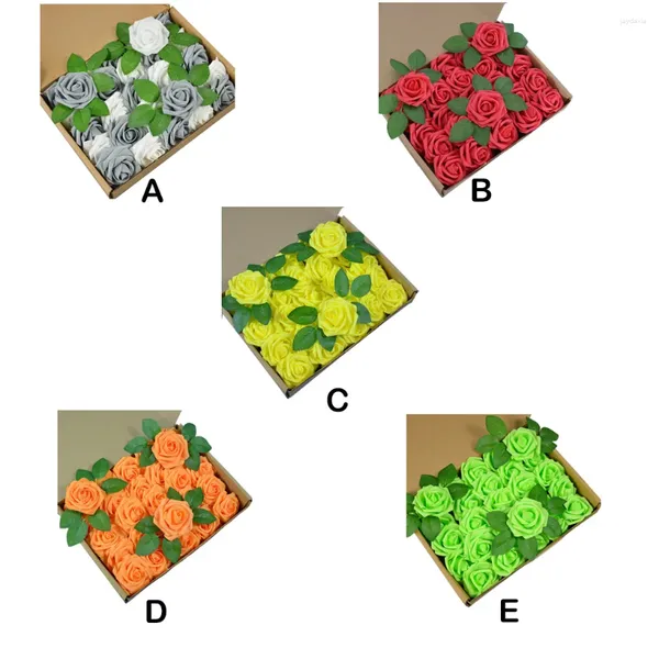 Декоративные цветы 25 штук искусственные фальшивые розы букеты вечеринка детское душе