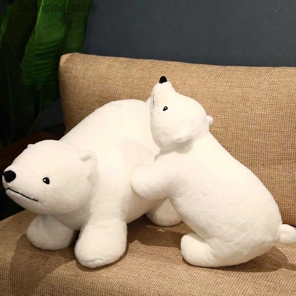 Gefüllte Plüschtiere 90 cm Riesengröße Polar Bär Plüschspielzeug gefüllte Tiere schwangere Frau Kissen für Mädchen Geschenk Weichspielzeug Valentinstag vorhanden L47