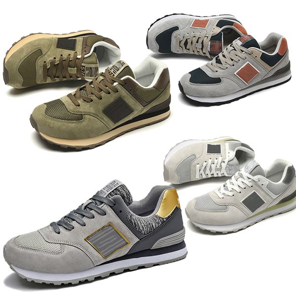 Novo 574 Designer Running Shoes Homens Mulheres 574s Sal Sea Vintage Camurça Marrom Camurça Cinzenta Treinadores Esportes Esportes Esportes Esportes ao ar livre Tamanho de treinamento Tamanho 35-45