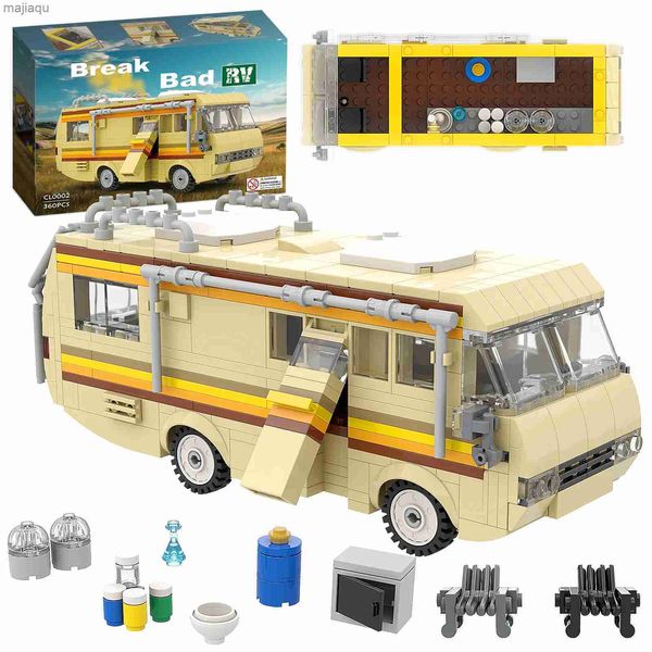 Трансформационные игрушки роботы 360 шт. Плохое здание Bad RV Creative Van House Camper Toys Blusts Blocksdiy Set Set Toy для детей взрослые