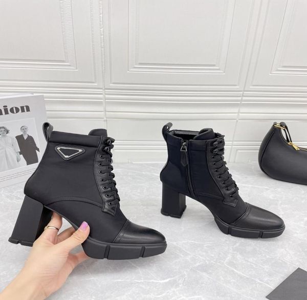 British Triangle Buckle High Heel Soled Boots Sports Sports Classic Material Material Tamanho 35407014933