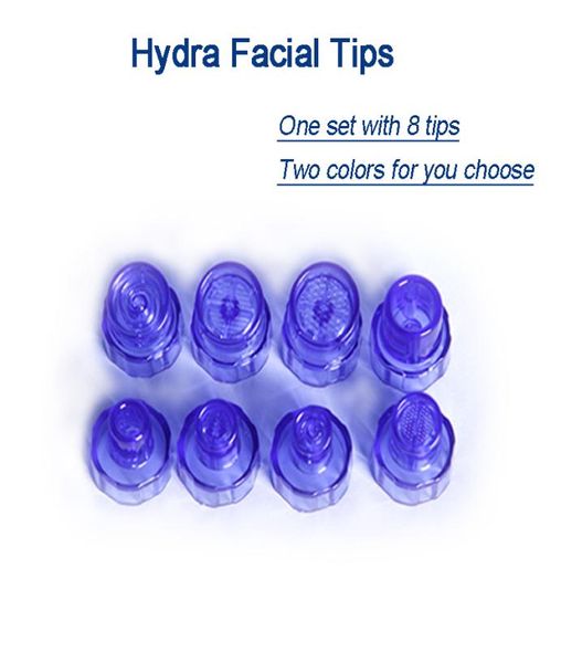Hydra dermabrazyon ipuçları iki renkle aksesuarlar peeling kafası derma bruse machine parçaları 6 veya 8 ipucu bir torba2105100