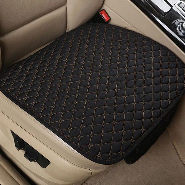 Capas de assento de carro Capa de tecido de linho Kanglida Four Seasons Front Front Flax Cushion Protetor respirável Pad Acessórios Automotivos Universal