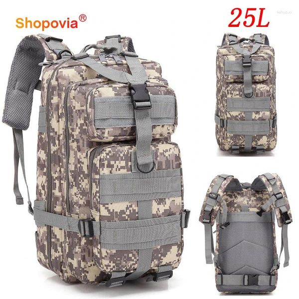 Rucksack 25l Taktische Männer wasserdicht 3p Softback große Kapazität Militärische Rucksäcke Sportcamping -Wandertaschen