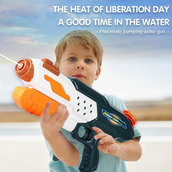 Sommerpistole mächtige Blaster Guns Kinder große Kapazität Wasserpistole Kanonen Außenpool Strandspielzeug für Jungen 240410