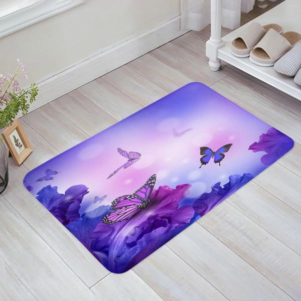 Teppiche Fantasie Schmetterling Tierblume Küche Boden Matte Wohnzimmer Dekor Teppich Haus Flur Eingangs Fußmat Anti Slip Teppich