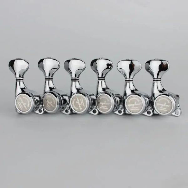 Cabos Guyker Chrome Sier Lock String Tuners Electric Guitar Hine Heads Tuners