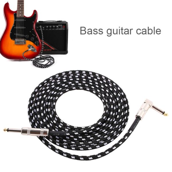 Cabos 6m 3m de cabo elétrico cabo de cabo sem ruído bloco de graves blindados para camarada para um amplificador de guitarra Instrumentos musicais