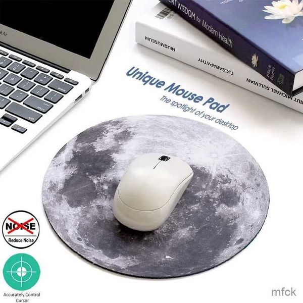 Fare Padleri Bilek Dinler Kawaii Yuvarlak Ay Mouse Pad Oyun Bilgisayar Masası Mat Padleri kaymaz kauçuk su geçirmez ofis mousepad