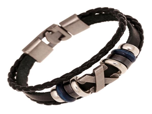 Винтажный кожаный переплетенный браслет браслет бронзовый сплав Классический стиль Легкие крючные браслеты для мужских ювелирных украшений6056937