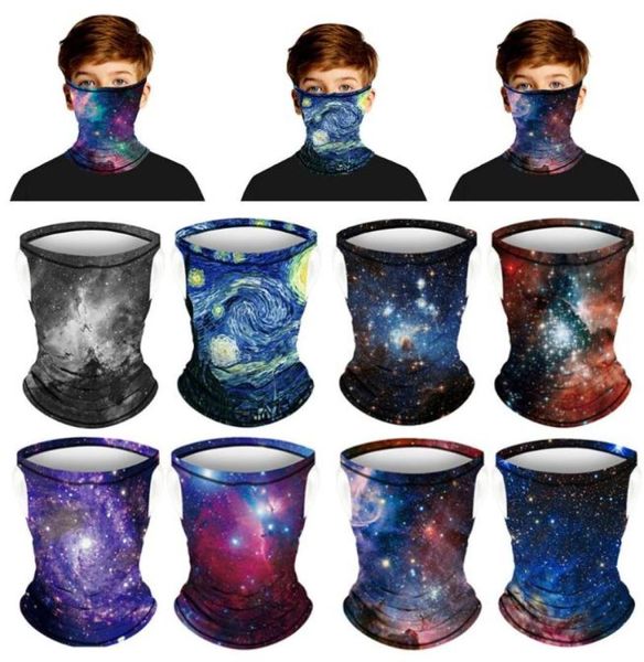 Elastic Kids Starry Digital Printing Head Head Gaiter Tube Tube Bandana Scorf Dustour Bandana Outdoor Face Face Mask62128948135121