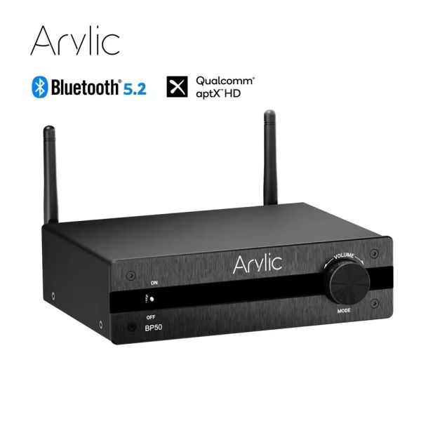 Adapter Bluetooth Audio Receiver Arylic BP50 Bluetooth Stereo APTX HD Audio Prereceiver 2.1 Kanal Klasse D Integrierter Verstärker