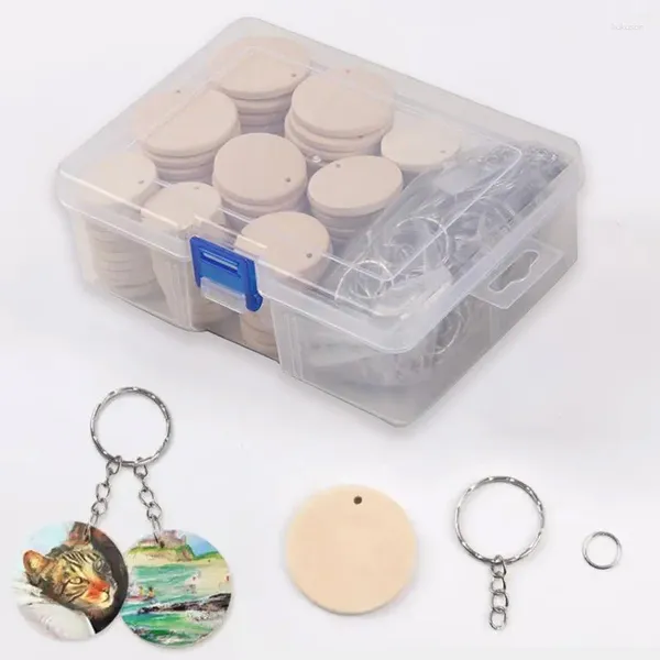 Hundetag 50pcs DIY Pet Collar Accessoires Box Pack Rundholz Stück Set Anhänger Identitätskarte Einzel- und Doppel -Loch -Stücke