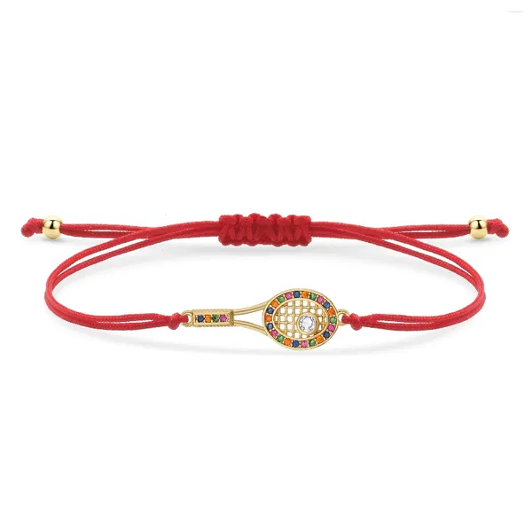 Braccialetti di fascino multicolore cubico calce zirconia pietre da tennis racket bracciale femmini