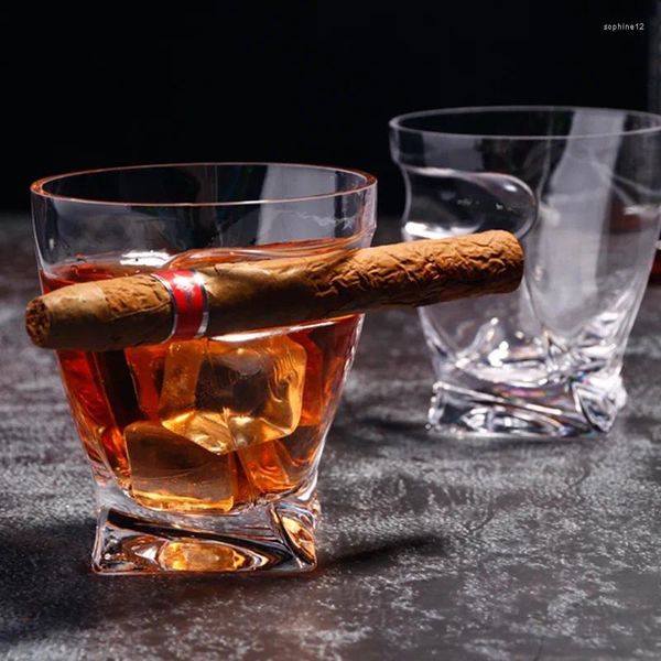 Weingläser europäischer kreativer kreativer speziell geformter Blei-Blei-freier Kristallbierglas Fremdes Set Whisky Spirale
