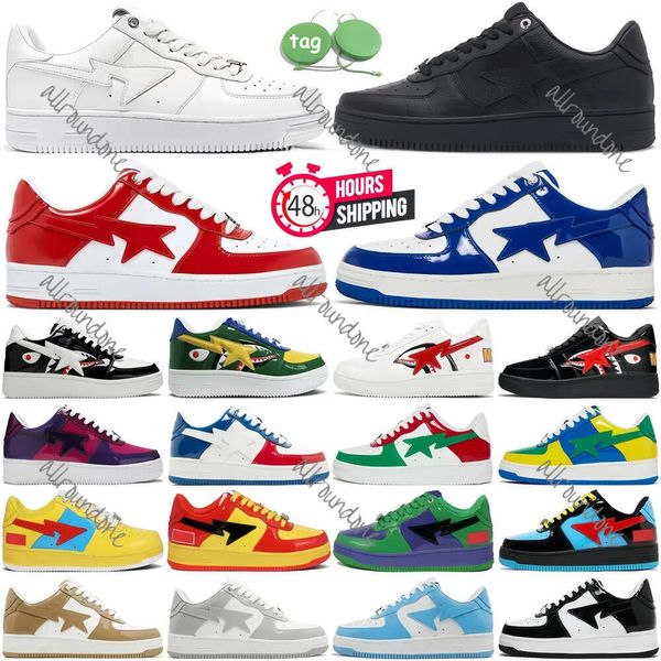 Sapatos de gestas de bapestases para homens esportes de mulheres baixas pretas brancas azuis laranja camuflada verde pastel rosa nostálgicos cinza mensageiro de moda ao ar livre tênis de moda