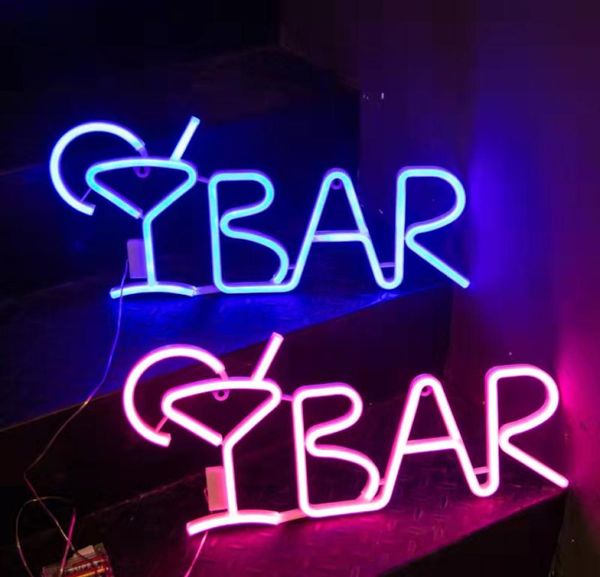 Saling Cheers Bar Neon Sign Lights 7 Cores USB LED para clubes de festas na Europa Unita estados9521654