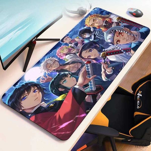 Maus -Pads Handgelenk ruhen Dämon Slayer Computer Mouse Pad 900x400 Gamer Keyboard Mousepad Anime PC Cabinet Games Desk Gaming Accessoires Mats Office