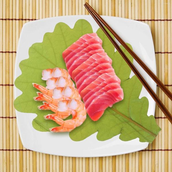 Placas 20 PCs Sushi Decor for Restaurant Serving Decorações de mesa DeCors Decors de ferramentas Placa de bandeja Sashimi Natural Sashimi Japonês