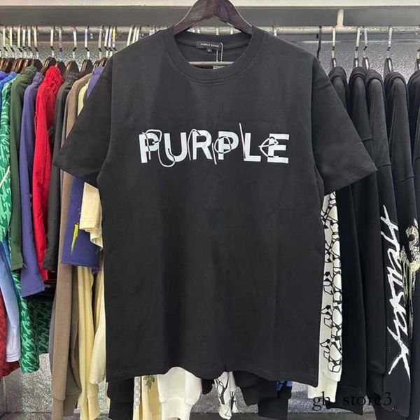 Camicia viola jeans camicia di marchi viola magliette da uomo giovane thug graphic thirt maschi da donna da donna hip hop street styhirt estate a maniche corta maglietta a maniche corta 975