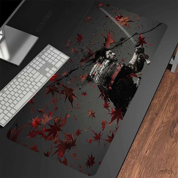 Cuscinetti per mouse polso riposa grande gamer mousepad mousepads naturale tastiera tastiera tastiera tappetino fantasma di tsushima pc tappetini da scrivania hd compagnia cuscinetto mouse per regalo