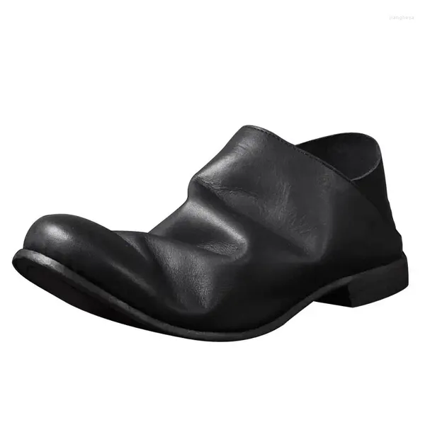 Sapatos casuais estilo japonês estilo genuíno vestido de inverno pontão ponta -feira formal na moda masculina Goodyear Black Business Business