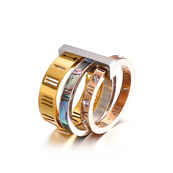 Титановая сталь Sier Sier Love Ring Женщины розовое золото ювелирные изделия для дизайнерских колец
