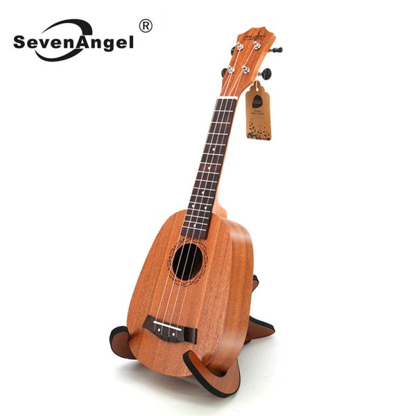 Cabos SevenAngel 21 polegadas ukulele mogno barril de abacaxi tipo soprano ukelele mini guitar