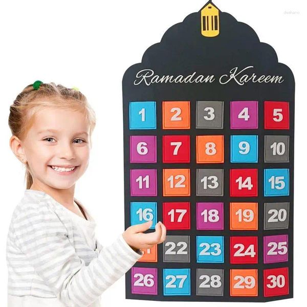 Decorazione per feste è stato Avvento del calendario Ramadan con 30 stelle per bambini Eid Mubarak Hangoble Countdown