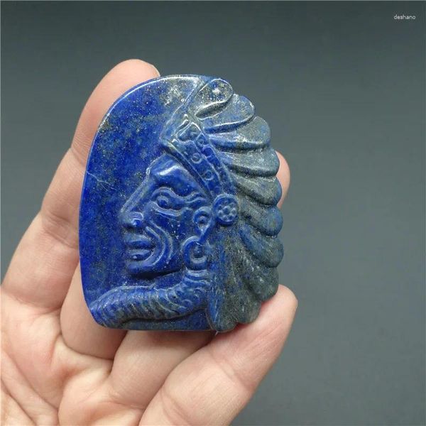 Estatuetas decorativas por atacado de escultura natural Lapis Lazuli Skulls para cura LA2077