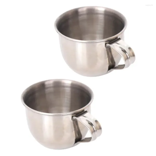 SCHEDE DEL VINE 2 PCS S Glassa in acciaio inossidabile tazza da viaggio in ceramica tazza di arruggine