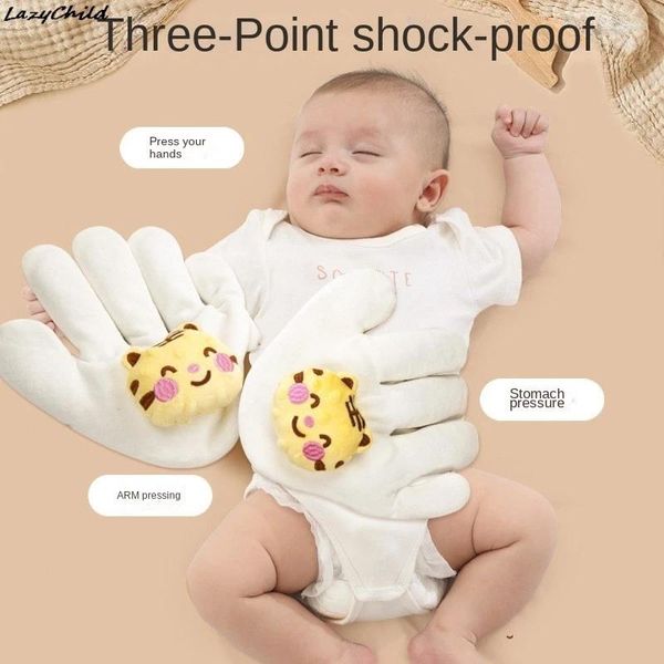 Cobertores Puppets de mão para crianças Bolsa de arroz bebê anti-acalma o artefato de palmeira Big Palm Sleep Born Pillow Doll Ding