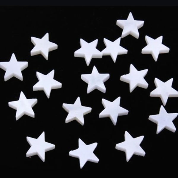 Cabos 20pcs guitarra Mãe da pérola DOT Five Ponto Pointed Star 8x8mm Marker Bass Ukulele Fingerboard pescoço Luthier Diy