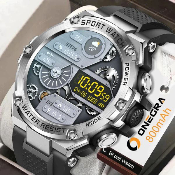 Orologi 2023 Nuovi uomini smart orologi militari IP68 Smartwatch impermeabile Bluetooth Call Sports orologi 800Mah 1,5 pollici 360*360 HD per Huawei
