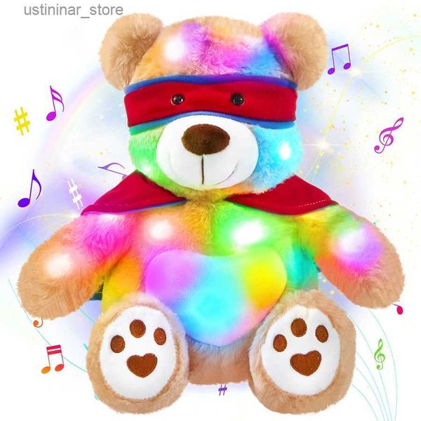 Animali di peluche di peluche imbottiti 40 cm Hero Bear Bambola Luminio Anaesimo Peluga Peluga Peluga Lumce Light Orso Minore Giocatto di giocattolo LED per ragazzi Girls L47